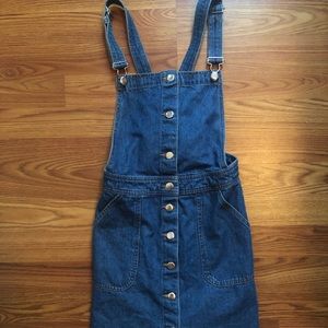 Denim overall dress